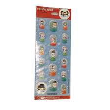 Hallmark Stickeroni Snowman Snow Globe Glitter Stickers 2 Sheet 07064