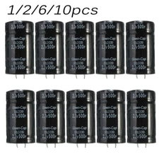1/2/6/10pcs Black 2.7V Farad Capacitor 500F 35*60MM Super 2.7V 500F Capacitor