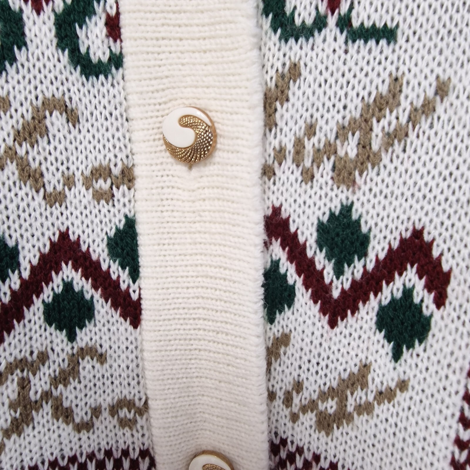 Vtg Basic Collection Xmas Nordic Patchwork Cardig… - image 13