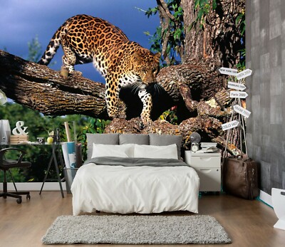 3D Branch Leopard O160 Animal Wallpaper Wall Murals Removable Wallpaper Fay