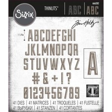 New Tim Holtz "ALPHANUMERIC EMPORIUM" Sizzix Thinlits Cutting Dies 2023