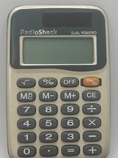 radio shack 8-digit lcd dual powered pocket calculator 65-921 vtg 3.5 inches