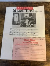 Sheet Music Magazine 1993- 63 Pages