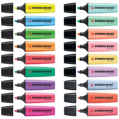 STABILO Textmarker BOSS 70 2-5mm [19 Farben wählbar] | eBay