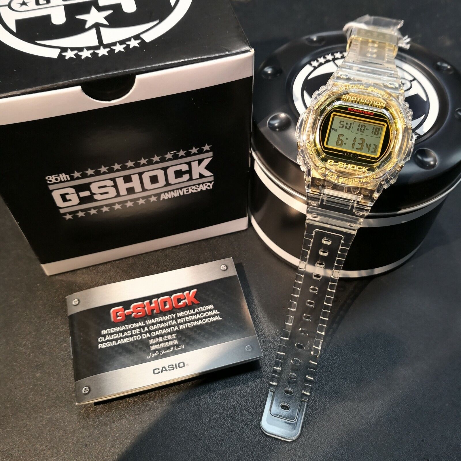 DW-5735E-7 CASIO G-SHOCK 35th Anniversary Glacier Gold Limited Watch GShock