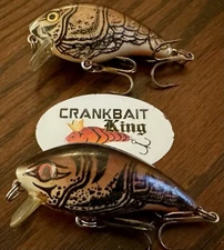 2 Discontinued Mann's Baby 1- Crankbait 1 Minus Single Stamped Mann Brown Craw