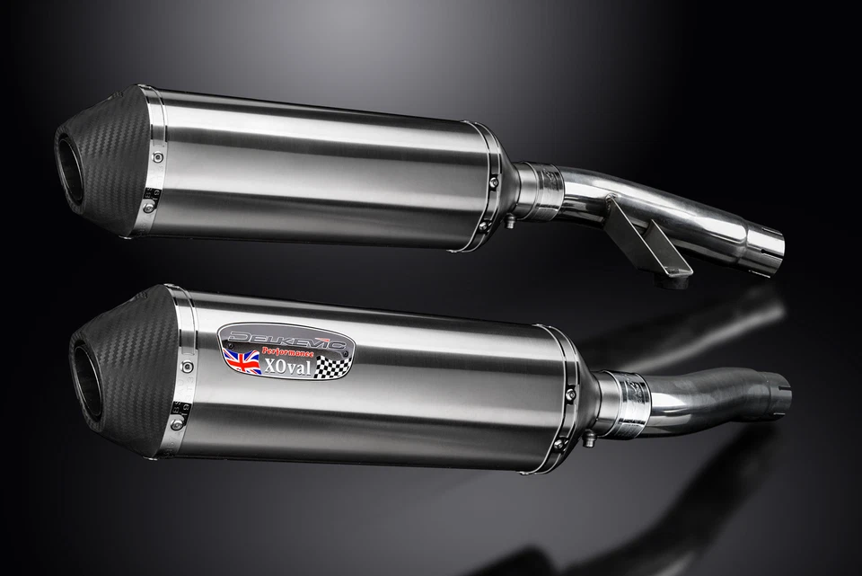 Triumph Trophy 900 1996-2002 Slip On 13.5" X-Oval Stainless Exhaust Muffler Kit - Image 2 of 4