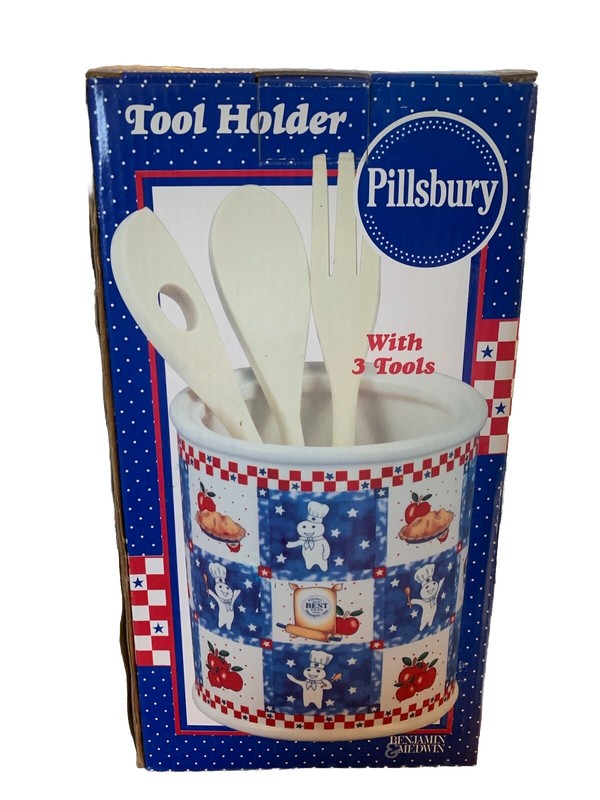Rare Hard To Find Vintage 1999 Pillsbury All American Pattern Tool Holder W/tool