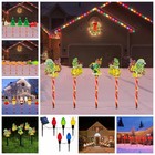 Christmas Snowman Stake Lights Lithium Battery LED Snowman Solar Garden Lights