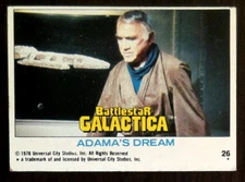 1978 Battlestar Galactica card Adama's Dream #26 Lorne Greene