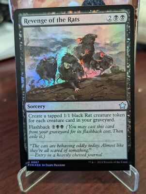 0067 Revenge of the Rats Foil, English Magic the Gathering MTG Foundations #66 | eBay 0067 Revenge of the Rats Foil, English Magic the Gathering MTG Foundations #66 | eBay