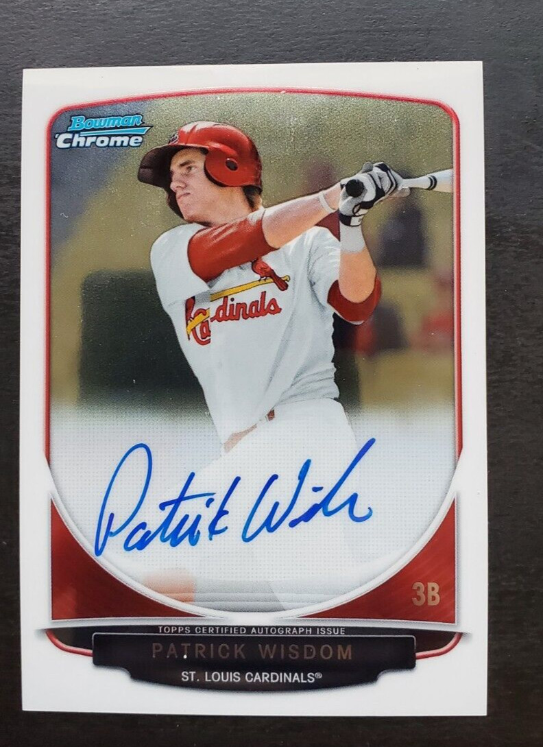 2013 Bowman Chrome Patrick Wisdom Prospect Auto #BCP-PW St. Louis Cardinals