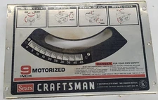 Craftsman 9" Flex Drive Table Saw Front Panel Face Plate for Model 113 Saws