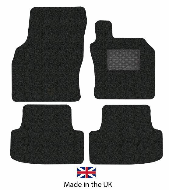 Fully Tailored Logo Floor Mats For Audi A3 8V 2012-2020 – 4-Piece Set, Black Velour, Anti-Slip Backing