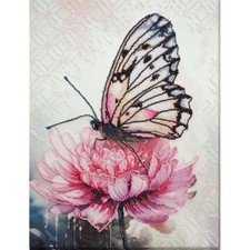 Bead Embroidery Kit Butterfly Beaded stitching Bead needlepoint DIY Abris Art