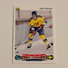 1992-93 Upper Deck - World Junior Tournament #222 Jonas Hoglund (RC)