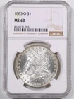 1885-O $1 Morgan Silver Dollar MS63 NGC 8676171-055