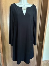 Vince Camuto Black Long Sleeve Dress with Keyhole Neckline 10
