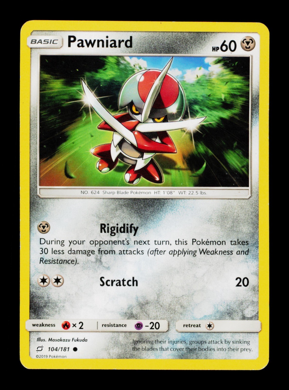Pawniard 104/181 Team Up 2019 Regular Pokemon Trading Card TCG 
