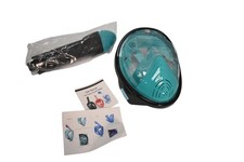 Full Face Snorkel Mask One Size Adults Kids Teal Black Swimming Diving Gear
