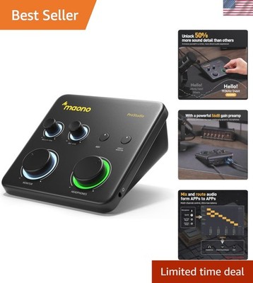 Compact USB Audio Interface with XLR Input: Perfect for Home Studios & Creators