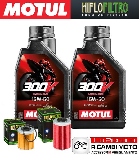 Cutting Kit 2 OIL [MOTUL] 300V 15w50 + FILTERS KTM LC4 625 SC 2001 2002 - Picture 1 of 4