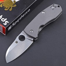 Small Size High Quality Titanium Handle Pocket Knife D2 Blade Frame Lock Knives