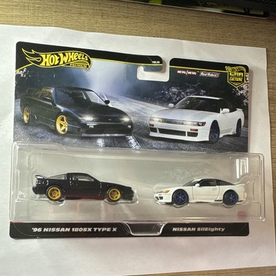 Hot Wheels Car Culture Nissan 2-Pack 180SX Type X & Silvia S14 1:64 Diecast