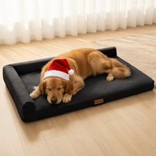 Orthopedic Dog Bed Large Sized Dog 36''X24'', Waterproof L Bolster Medium Pet...