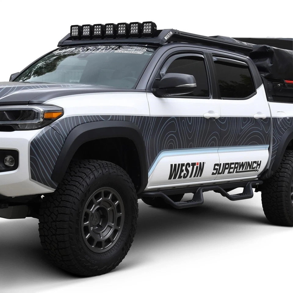 Deflector de viento en canal Westin 72-88433 se adapta a 05-23 Tacoma Foto 4 de 4