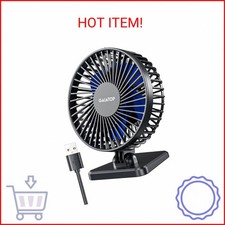Gaiatop USB Desk Fan, Small But Powerful, Personal Portable Quiet 3 Speeds, Adju