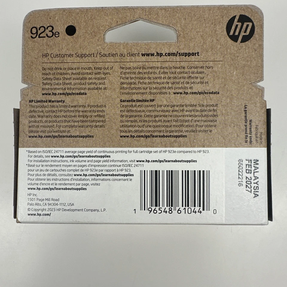 Autêntico Cartucho de Tinta HP 923e EvoMore - Preto Novo em Folha Expira 02-2027 - Imagem 3 de 4