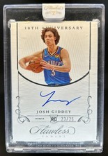 2021-22 Panini Flawless Josh Giddey 10th Anniversary Rookie Auto RC #/25 Thunder