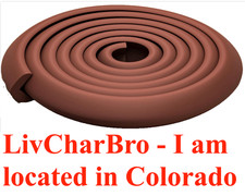 16' BROWN Furniture Edge Guards Protective Foam Cushion Table Fireplace Counter