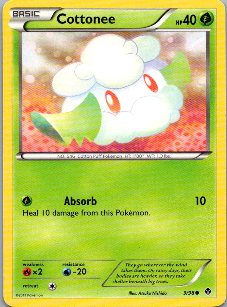 Pokemon TCG Cottonee 9/98 Emerging Powers LP