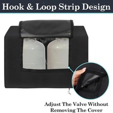RV Gas Tank Cover for Double 20lb Tanks Replacement Cover