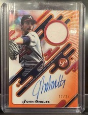 2025 Topps Pristine Pristine Pieces Auto Relics John Smoltz Orange Refractor /25