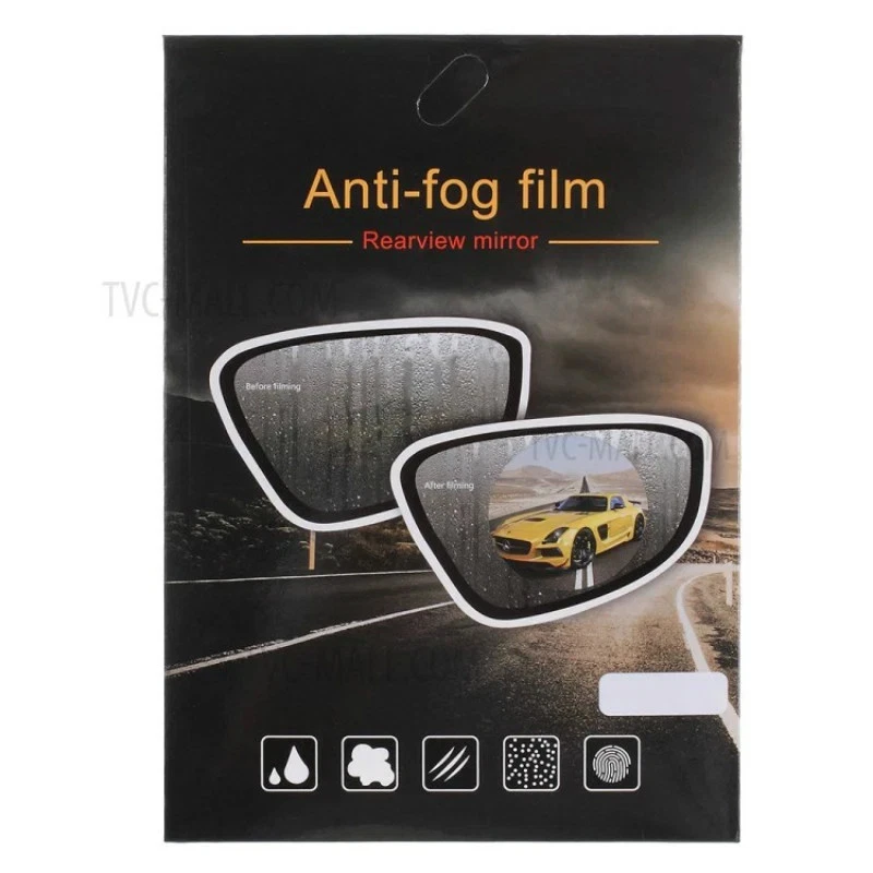 2PZ PELLICOLA ANTIPIOGGIA ANTIRIFLESSO ANTIAPPANNAMENTO PER SPECCHIETTI AUTO - Immagine 3 di 4