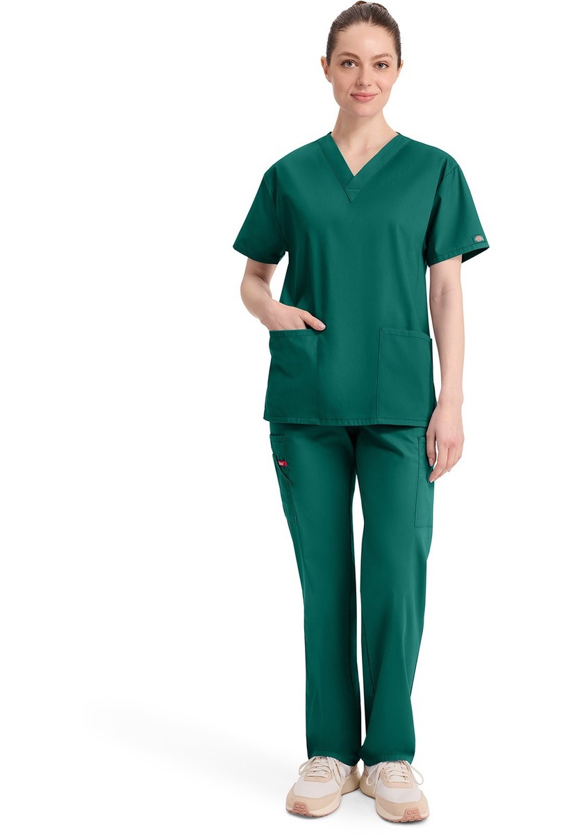 Dickies Scrubs EDS Signature V Neck Top 86706 HUWZ Hunter Green