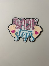 Baby Steps Handmade Premade Scrapbook Title Paper Pieced Die Cut