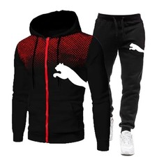 Men's Autumn Winter Hoodie Sweatshirt Pants Set Sports Running Casual Wear