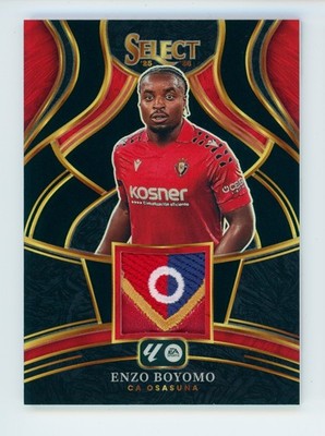 2025-26 Enzo Boyomo Panini Select La Liga Black CA Osasuna Jersey Patch Card 1/1