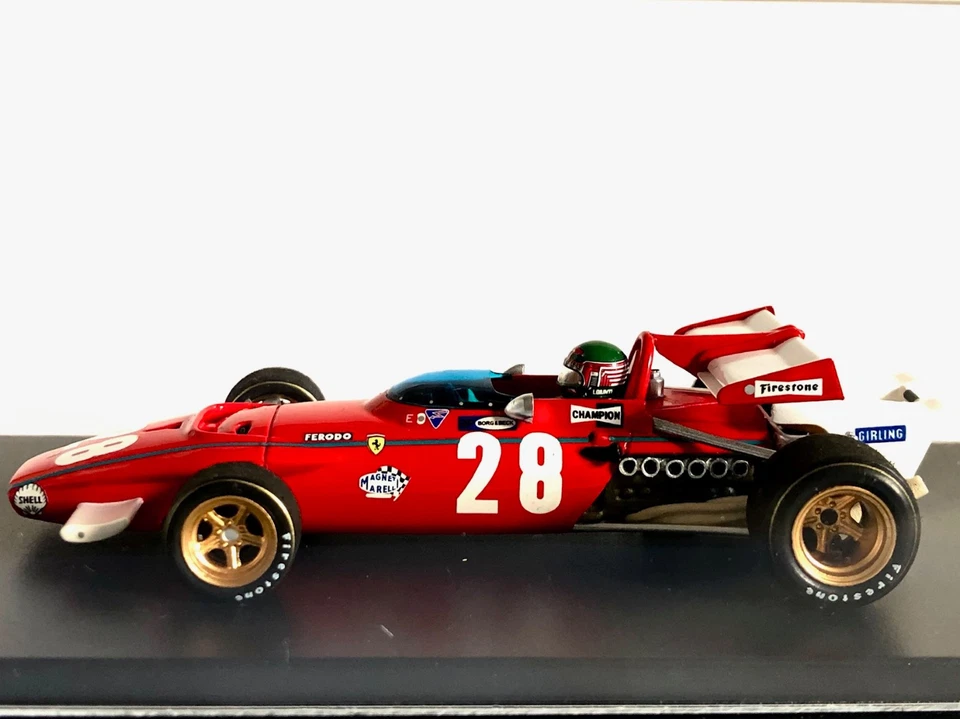 F1 1/43 Looksmart LSRC099 Ferrari 312B N°28 I.Giunti 4th Belgian GP 1970, New - Immagine 2 di 4