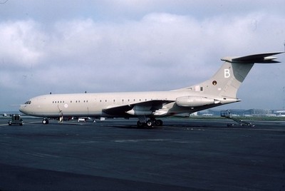 RAF, Vickers VC10, ZA141, bei Frankfurt, 1987, Flugzeugdia