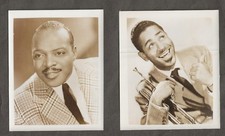 1940'S COUNT BASIE & DIZZY GILLESPIE 4X5 PHOTOS BLACK MUSICIANS