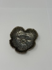 Piatto Gianmaria Buccellati Italia Argento Sterling Forma Fiore Foglia!!!