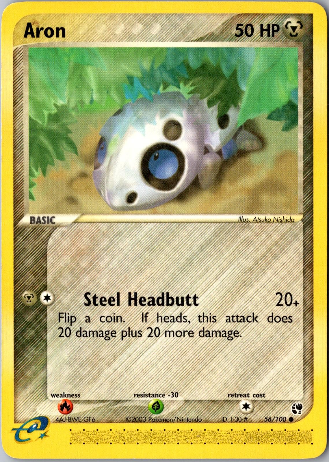 Aron 56/100 Common Sandstorm Pokemon Moderately Played
