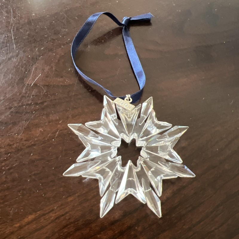 Swarovski Crystal 2003 Annual Christmas Snowflake Ornament - No Box