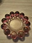 Vintage Anchor Hocking Boopie Bubble Glass 5” Cranberry Ashtray Trinket Dish