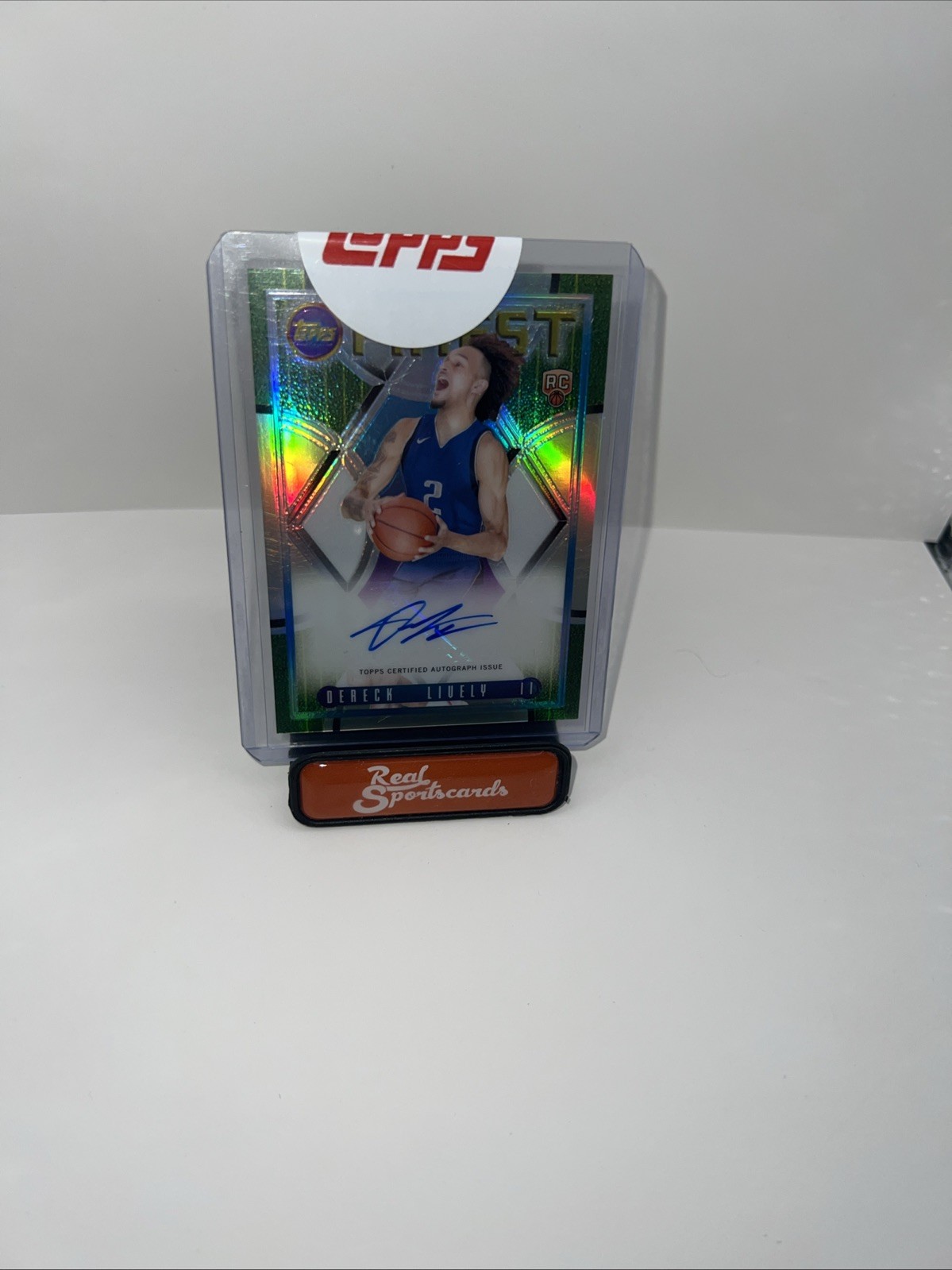 2023-24 Topps Finest Dereck Lively II RC Finest Auto Refractor No. FLA-DL